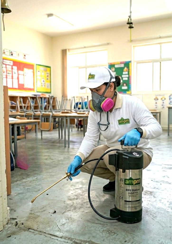 Pest control treatment in school