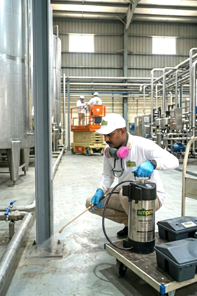 Spray treatment in the detergent industry